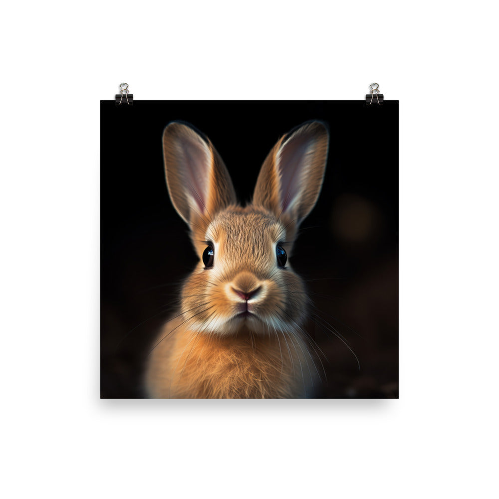 Adorable Dutch Bunny Photo paper poster - PosterfyAI.com