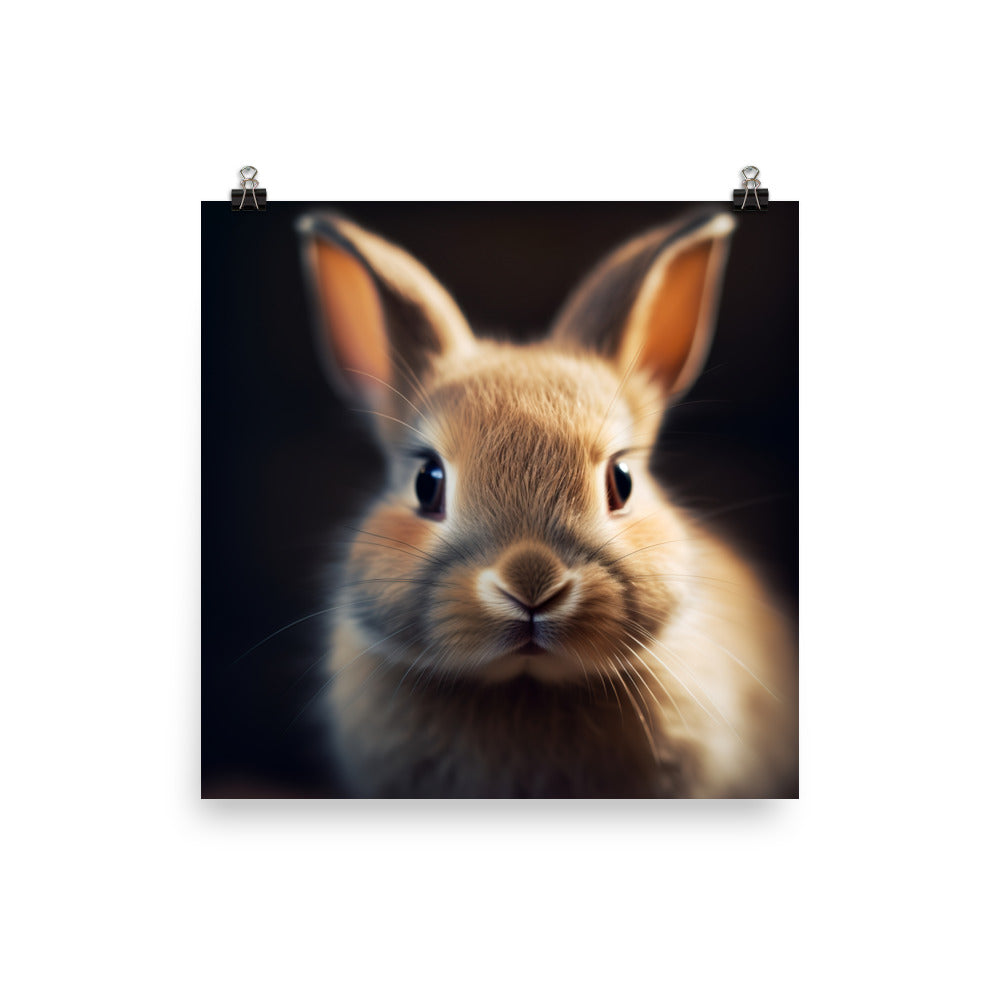 Adorable Dutch Bunny Photo paper poster - PosterfyAI.com