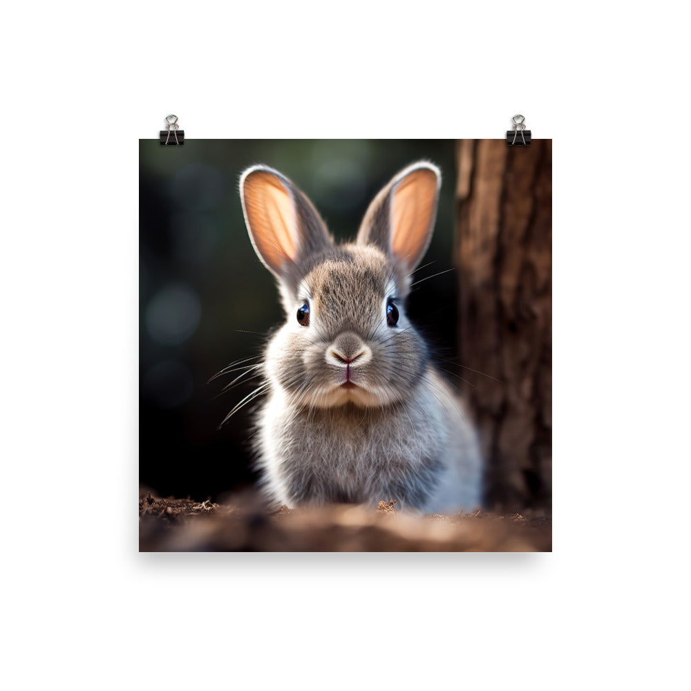 Adorable Dutch Bunny Photo paper poster - PosterfyAI.com