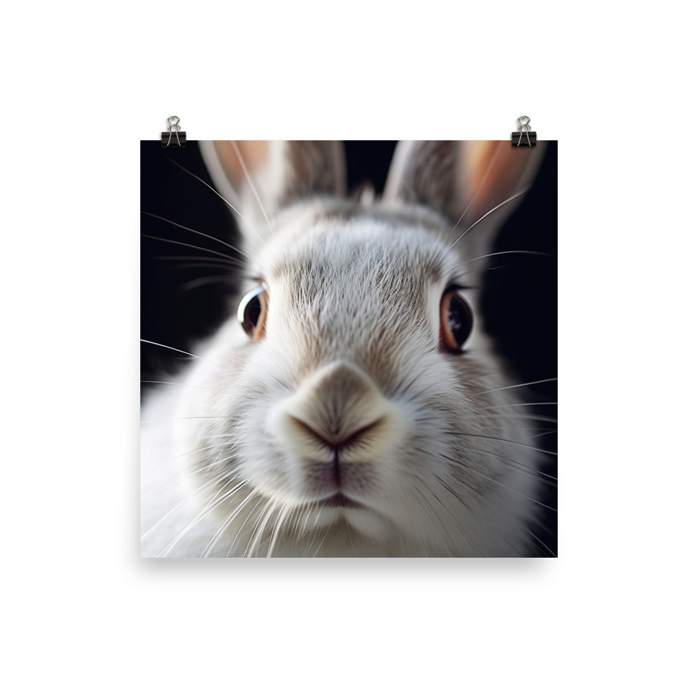 Charming Californian Bunny Photo paper poster - PosterfyAI.com