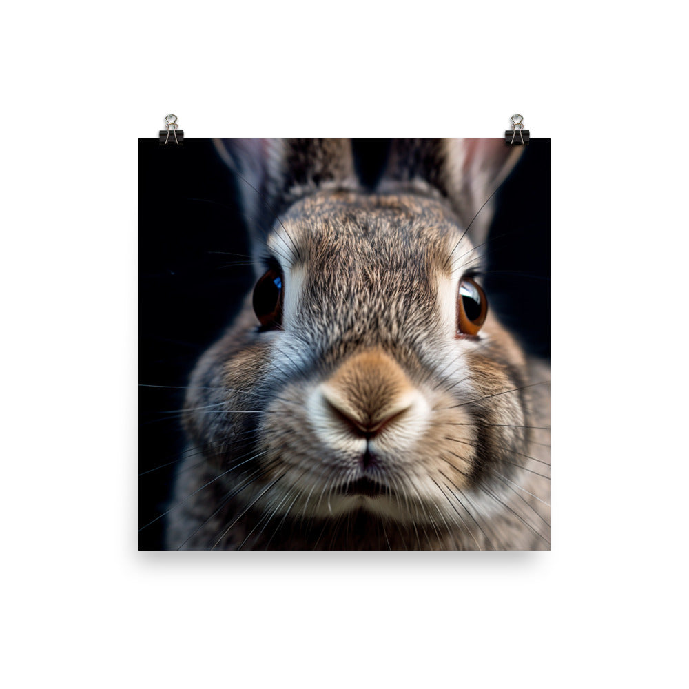 Charming Californian Bunny Photo paper poster - PosterfyAI.com