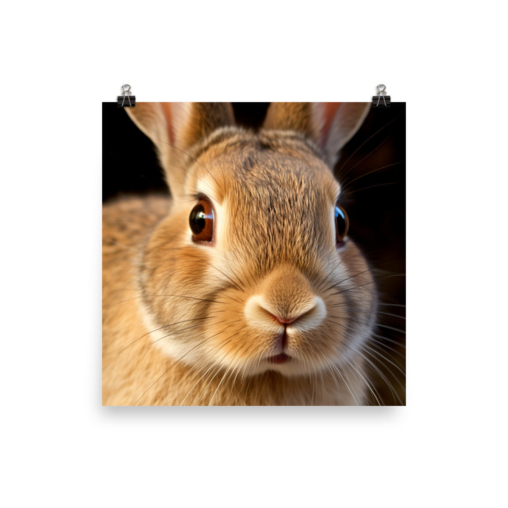 Charming Californian Bunny Photo paper poster - PosterfyAI.com