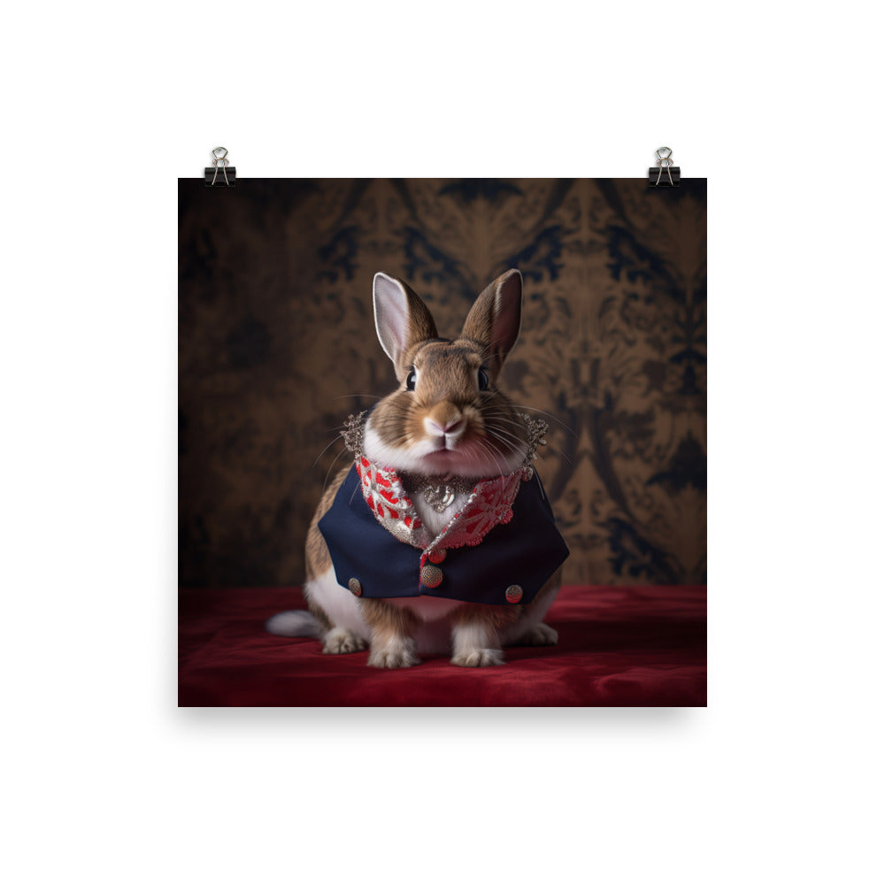 Britannia Petite Bunny with a Stylish Pose Photo paper poster - PosterfyAI.com