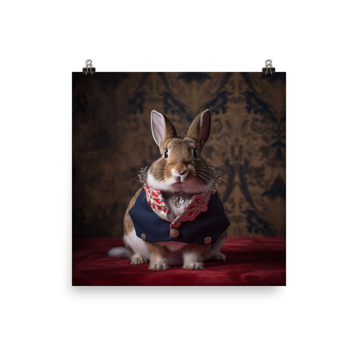 Britannia Petite Bunny with a Stylish Pose Photo paper poster - PosterfyAI.com