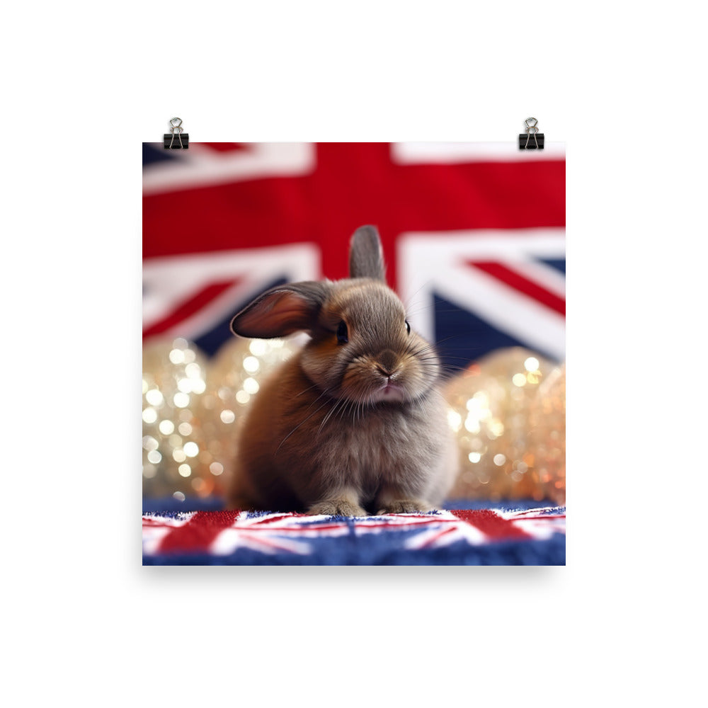 Adorable Britannia Petite Bunny Photo paper poster - PosterfyAI.com