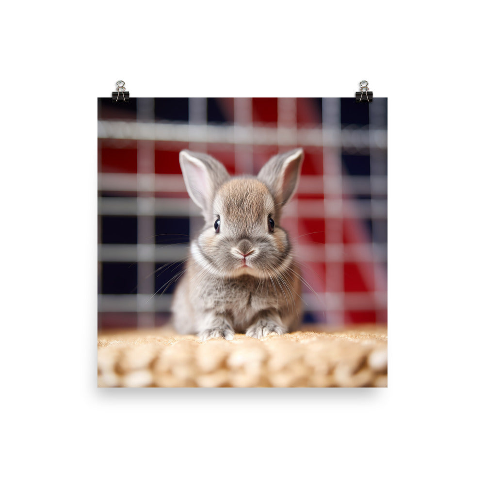 Adorable Britannia Petite Bunny Photo paper poster - PosterfyAI.com
