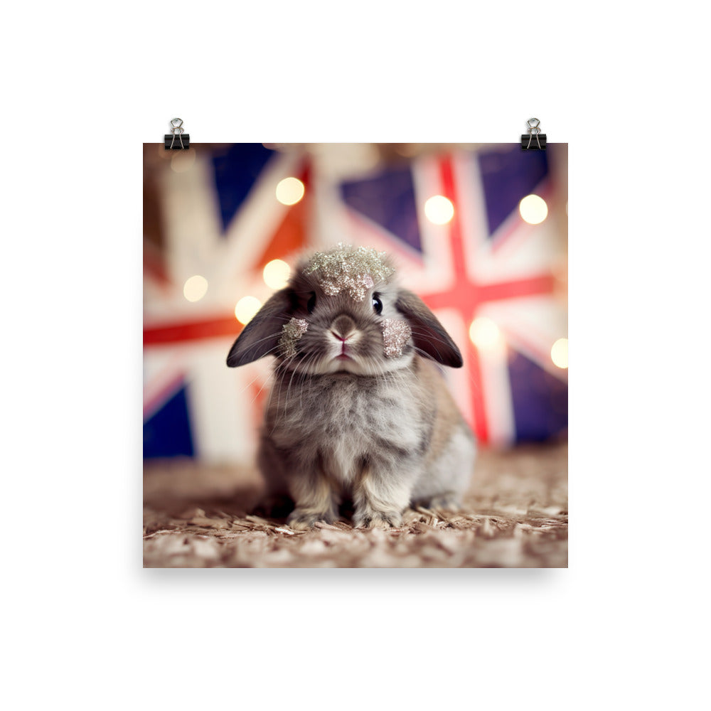 Adorable Britannia Petite Bunny Photo paper poster - PosterfyAI.com
