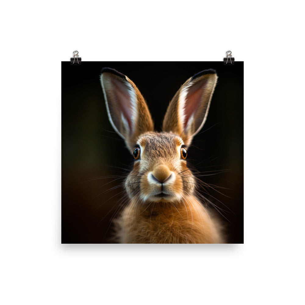 Adorable Belgian Hare Photo paper poster - PosterfyAI.com