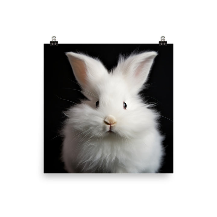 Fluffy Angora Bunny Photo paper poster - PosterfyAI.com