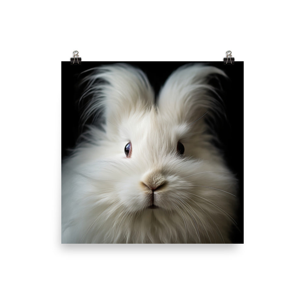 Charming Angora Bunny Photo paper poster - PosterfyAI.com