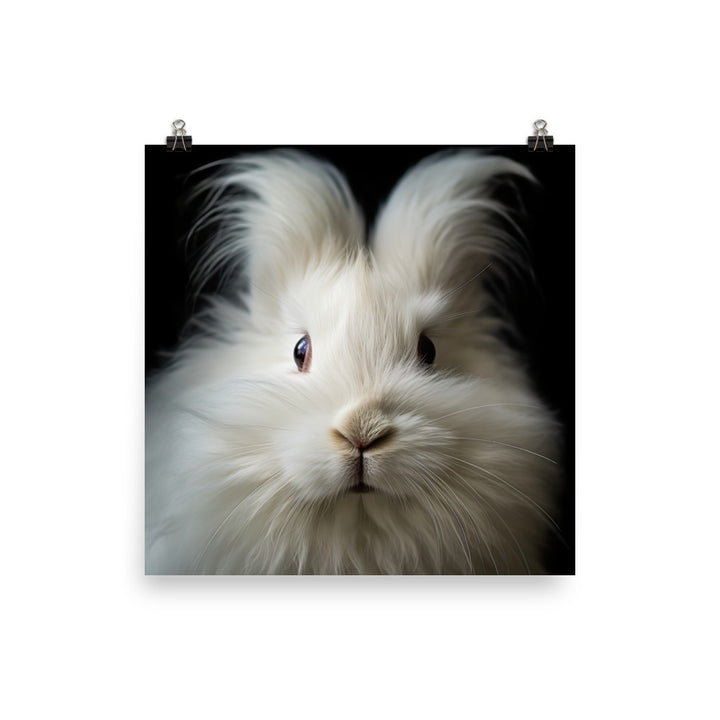 Charming Angora Bunny Photo paper poster - PosterfyAI.com
