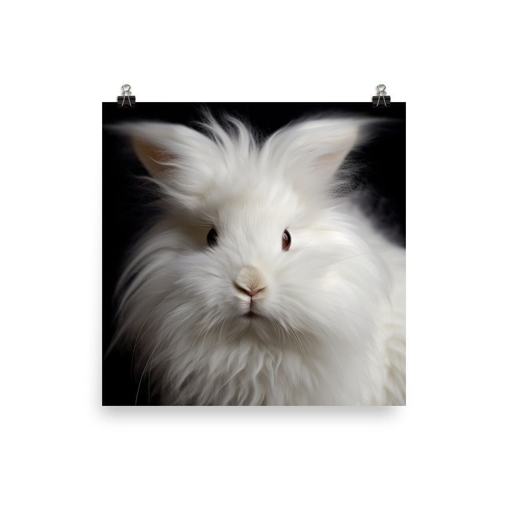 Charming Angora Bunny Photo paper poster - PosterfyAI.com