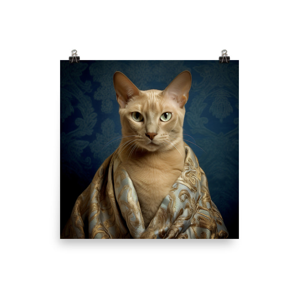 Luxurious Coat of Tonkinese Cat Photo paper poster - PosterfyAI.com