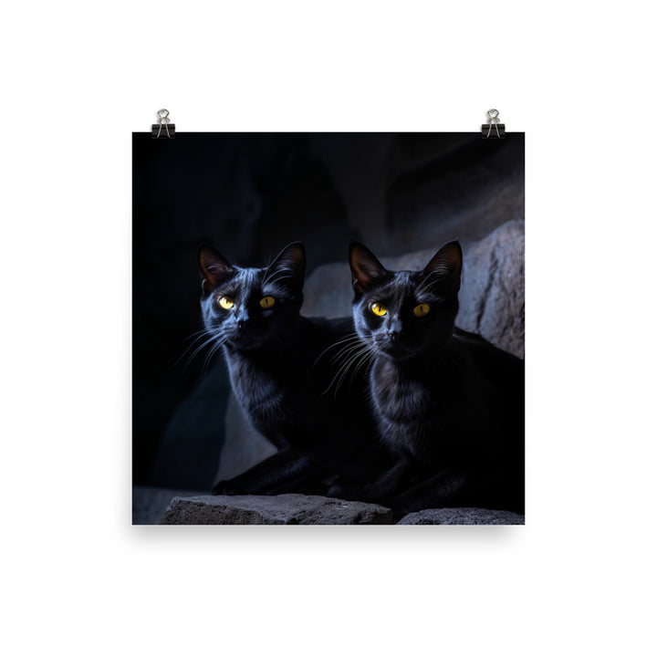 Elegance of Bombay Cat Photo paper poster - PosterfyAI.com