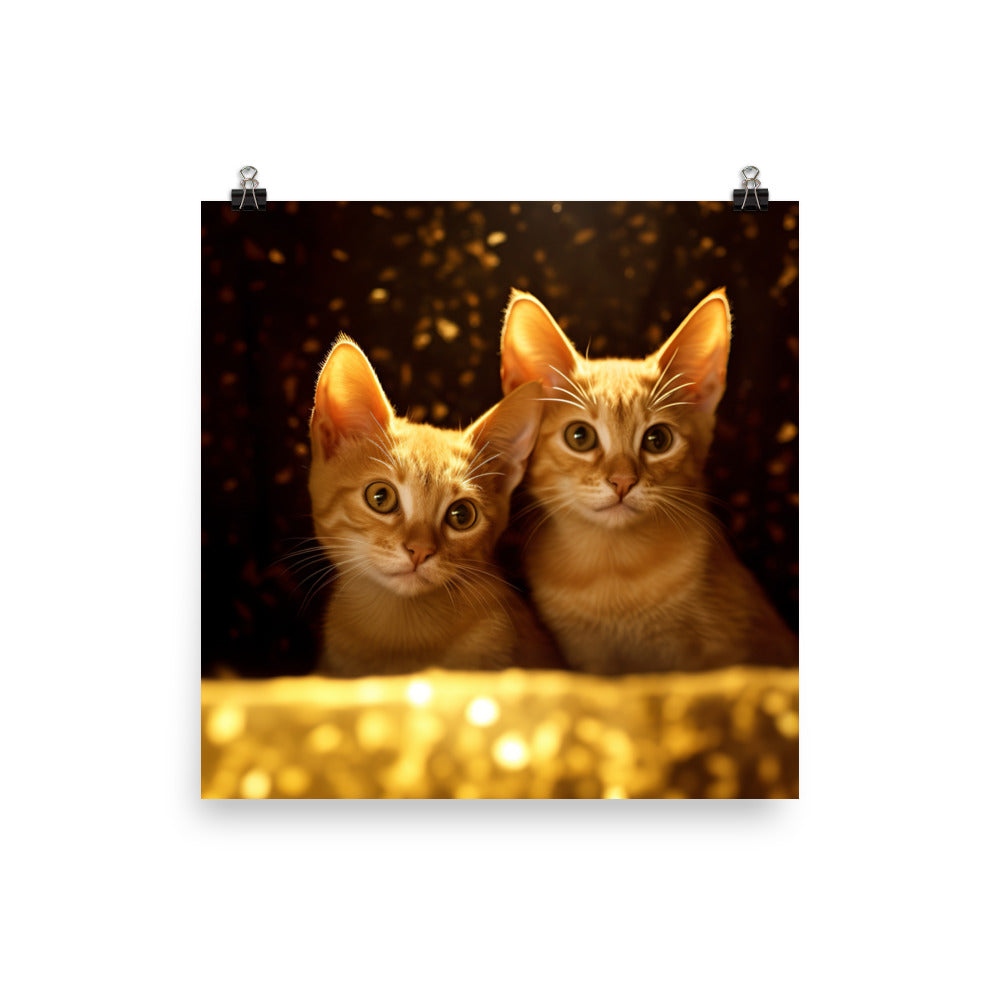 Bombay Kittens Photo paper poster - PosterfyAI.com
