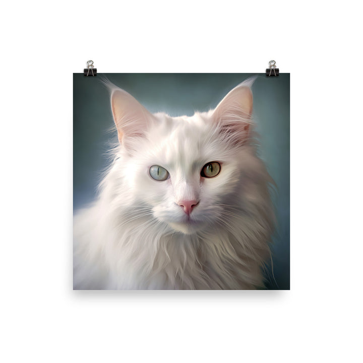 Turkish Angora Cat Photo paper poster - PosterfyAI.com