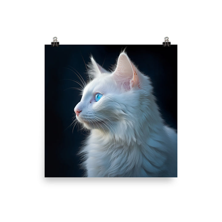 Turkish Angora Cat Photo paper poster - PosterfyAI.com