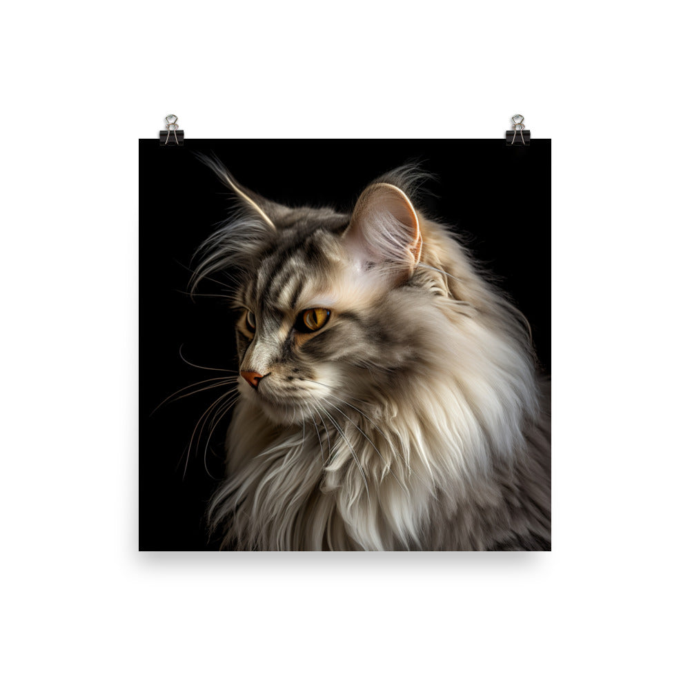 Norwegian Forest Cat Photo paper poster - PosterfyAI.com