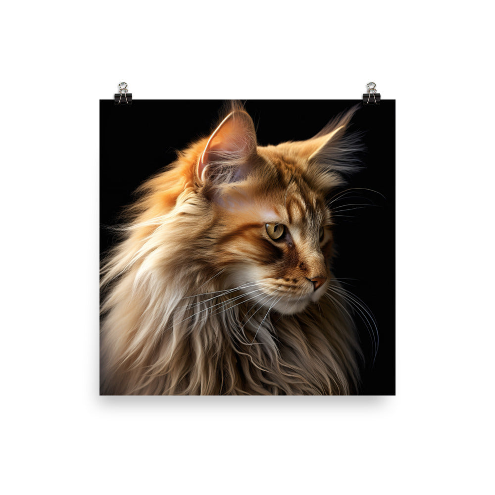 Norwegian Forest Cat Photo paper poster - PosterfyAI.com