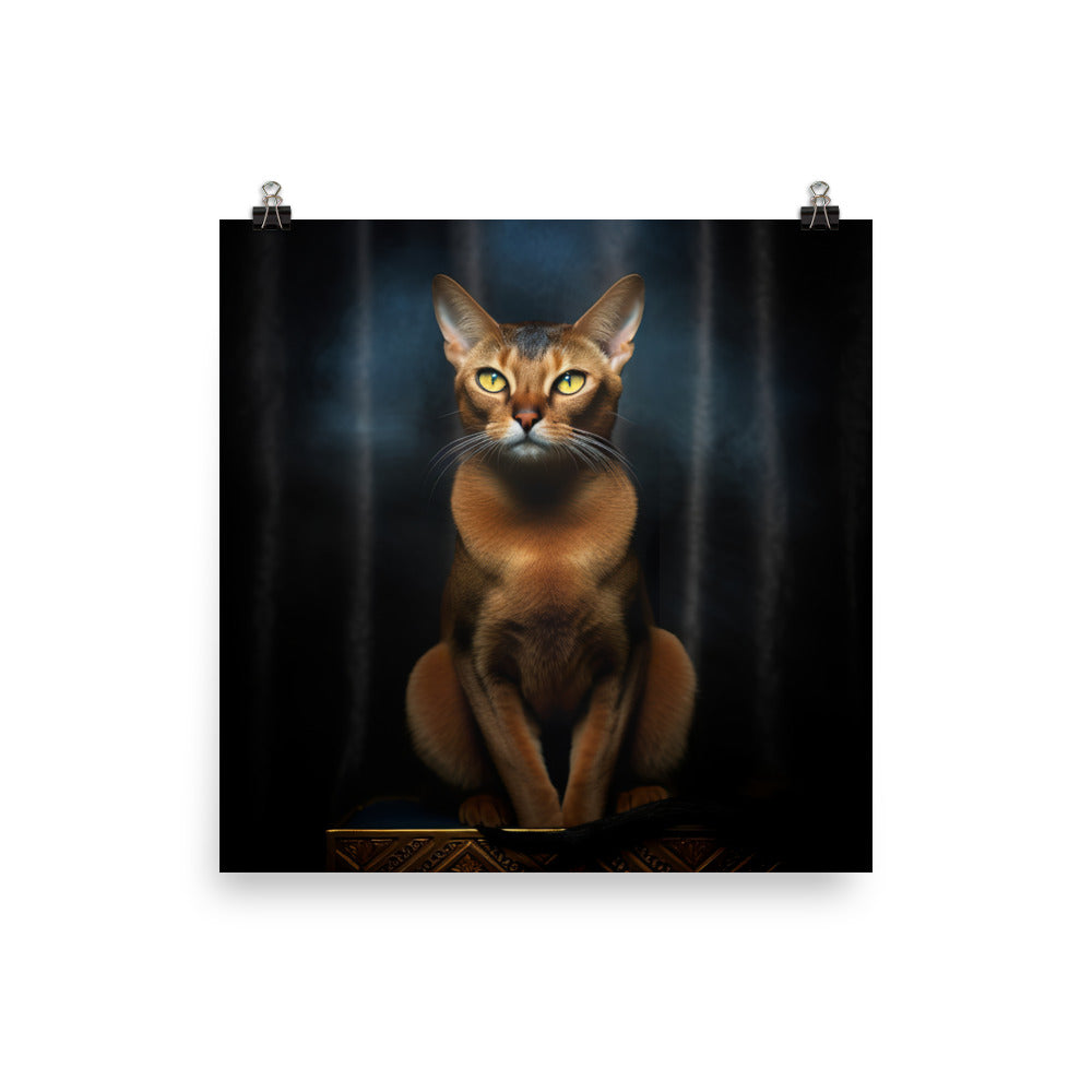 Abyssinian Cat Photo paper poster - PosterfyAI.com