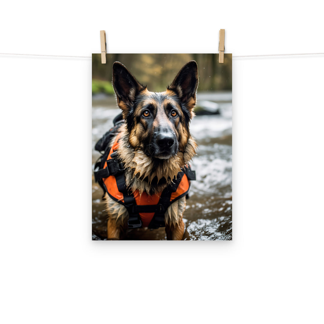 German Shepherd Photo paper poster - PosterfyAI.com