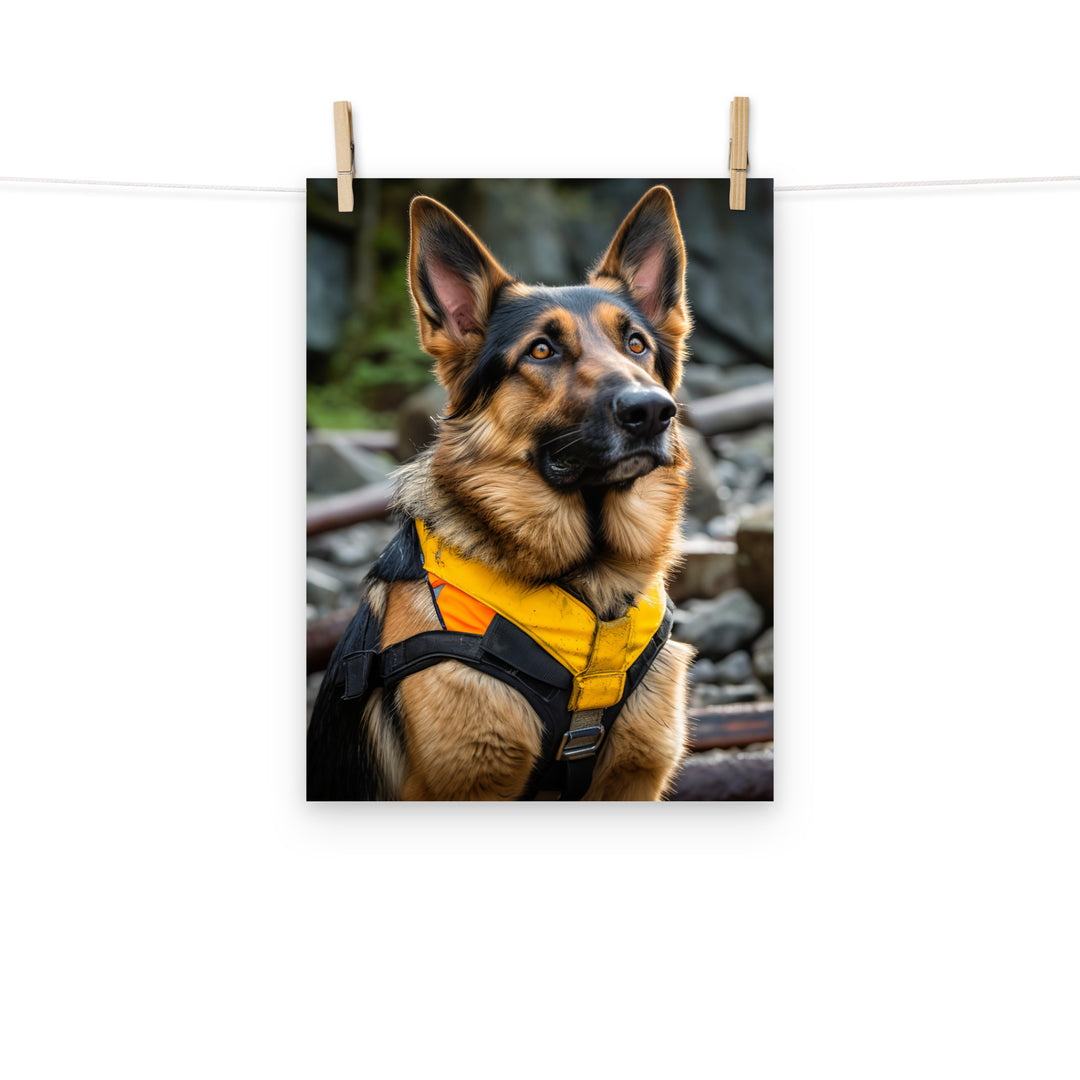 German Shepherd Photo paper poster - PosterfyAI.com