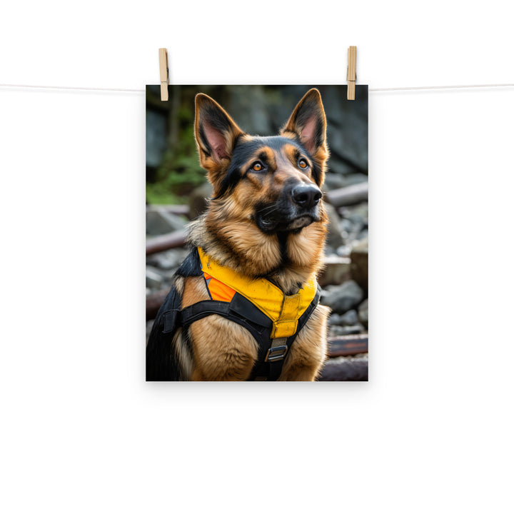 German Shepherd Photo paper poster - PosterfyAI.com