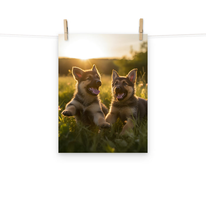 German Shepherd Photo paper poster - PosterfyAI.com
