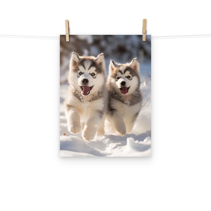 Alaskan Malamute Photo paper poster - PosterfyAI.com