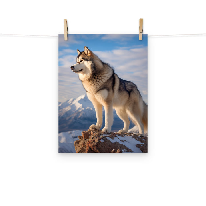 Alaskan Malamute Photo paper poster - PosterfyAI.com