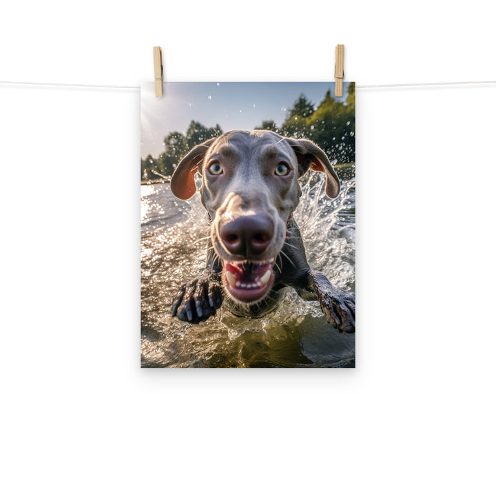 Weimaraner Photo paper poster - PosterfyAI.com