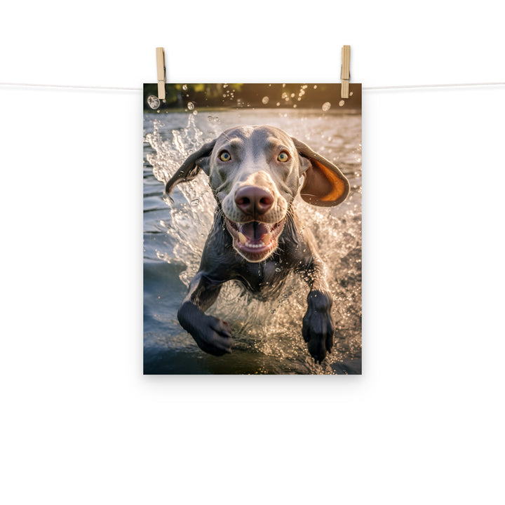Weimaraner Photo paper poster - PosterfyAI.com