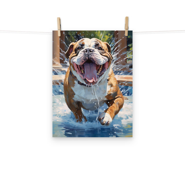 Bulldog Photo paper poster - PosterfyAI.com