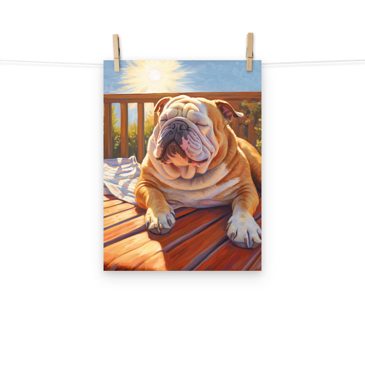 Bulldog Photo paper poster - PosterfyAI.com