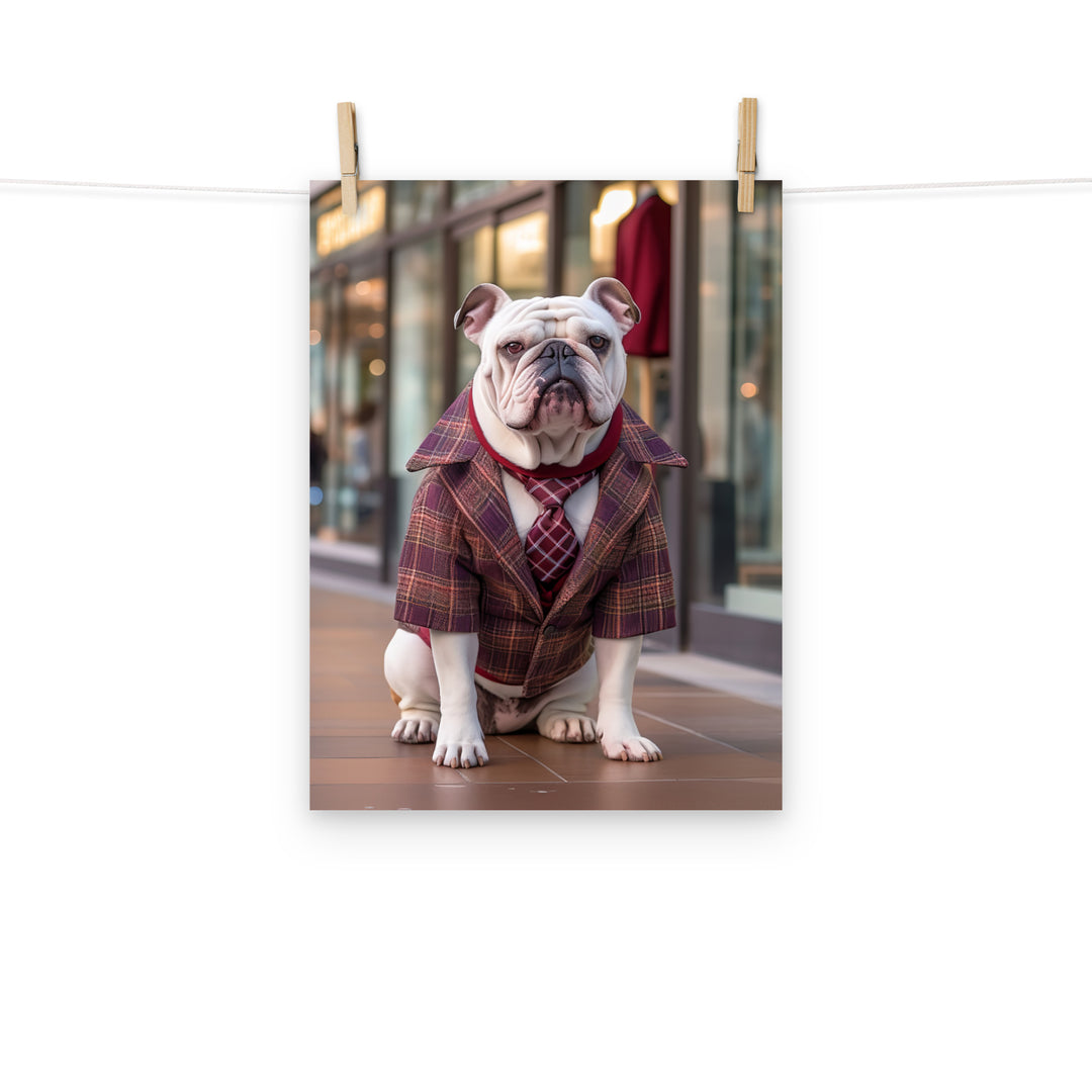 Bulldog Photo paper poster - PosterfyAI.com