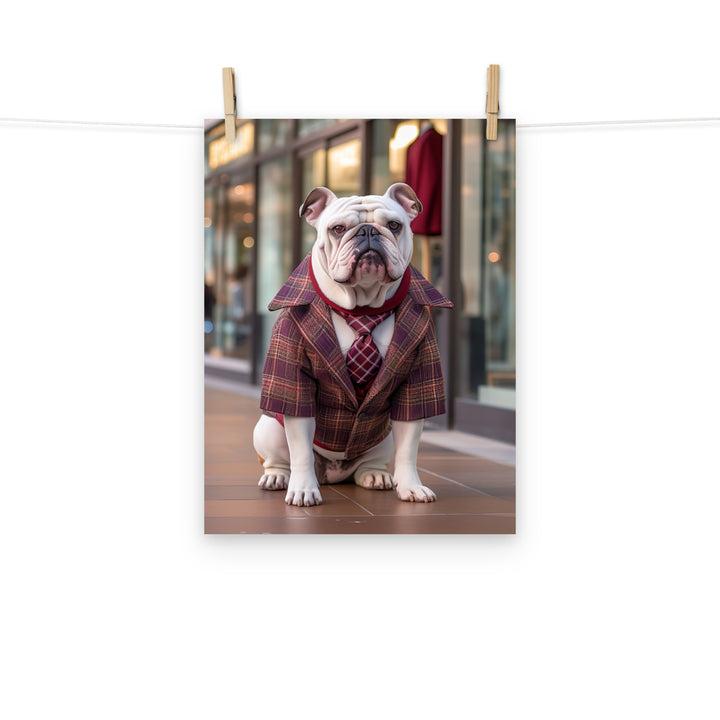 Bulldog Photo paper poster - PosterfyAI.com