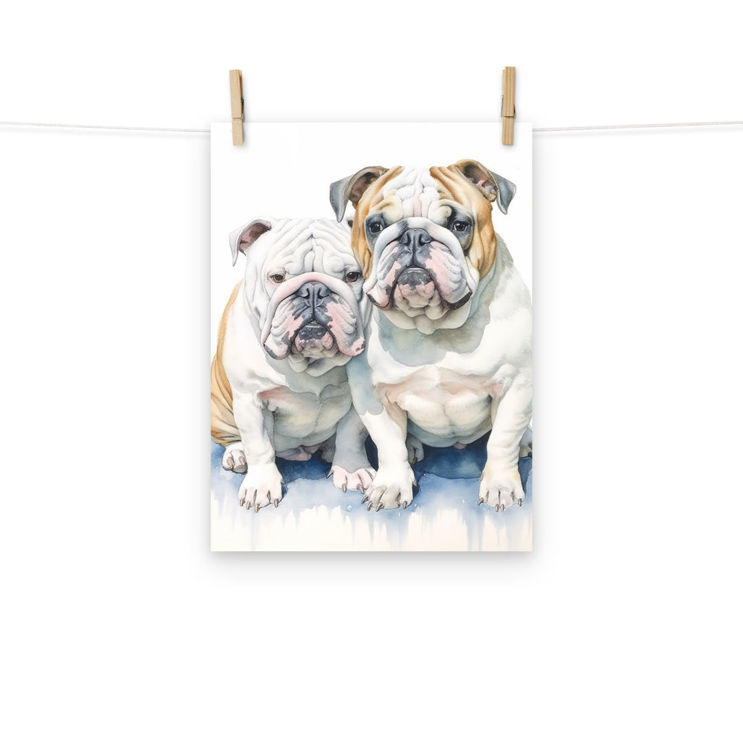 Bulldog Photo paper poster - PosterfyAI.com