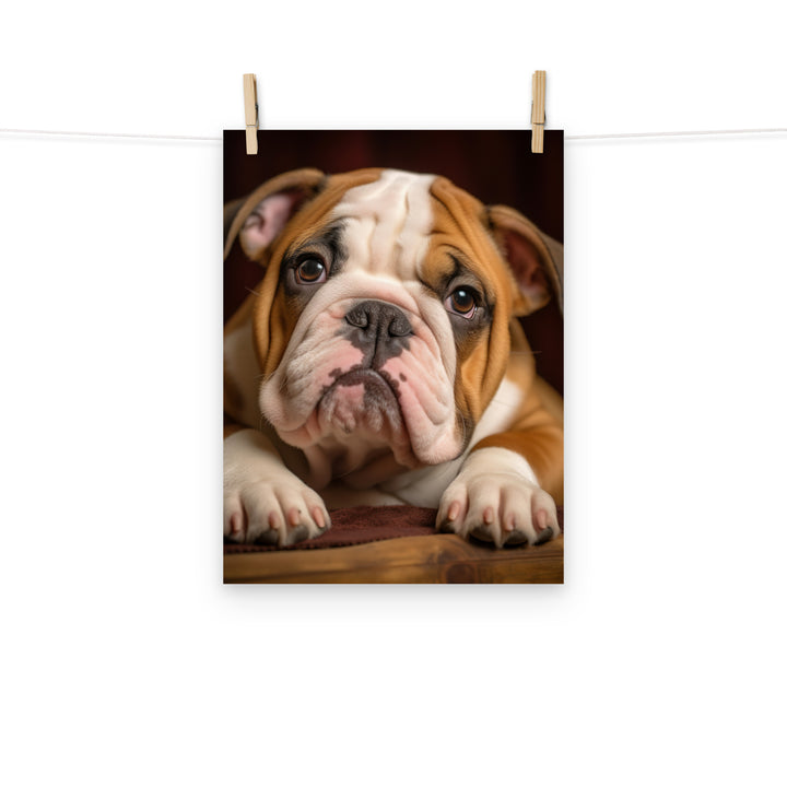 Bulldog Photo paper poster - PosterfyAI.com