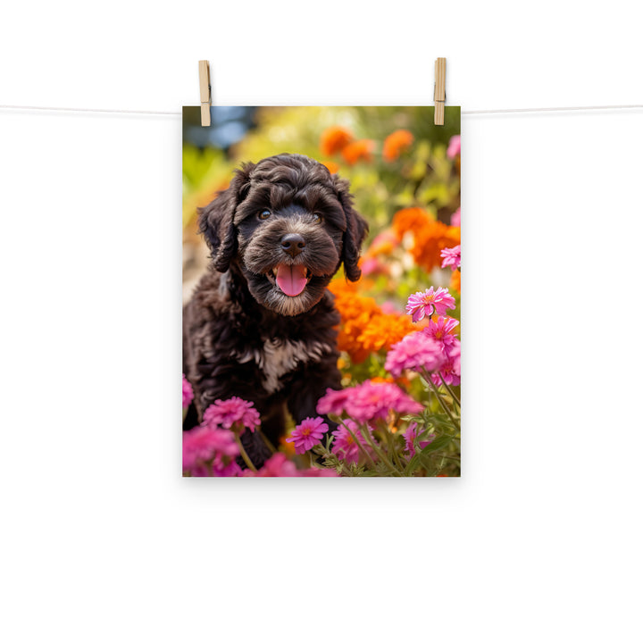 Portuguese Water Dog Photo paper poster - PosterfyAI.com