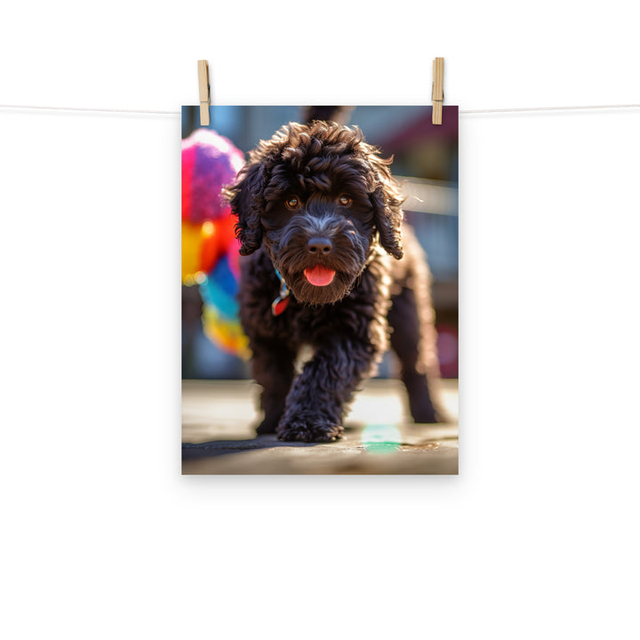 Portuguese Water Dog Photo paper poster - PosterfyAI.com