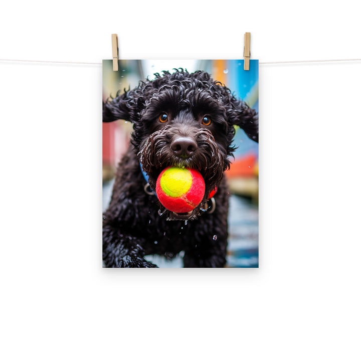 Portuguese Water Dog Photo paper poster - PosterfyAI.com
