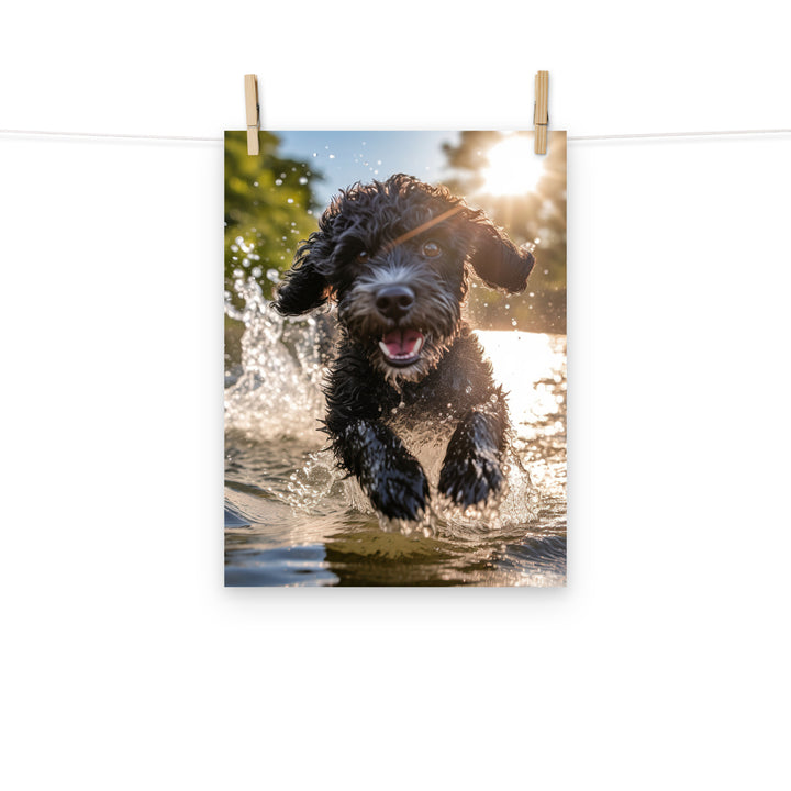 Portuguese Water Dog Photo paper poster - PosterfyAI.com