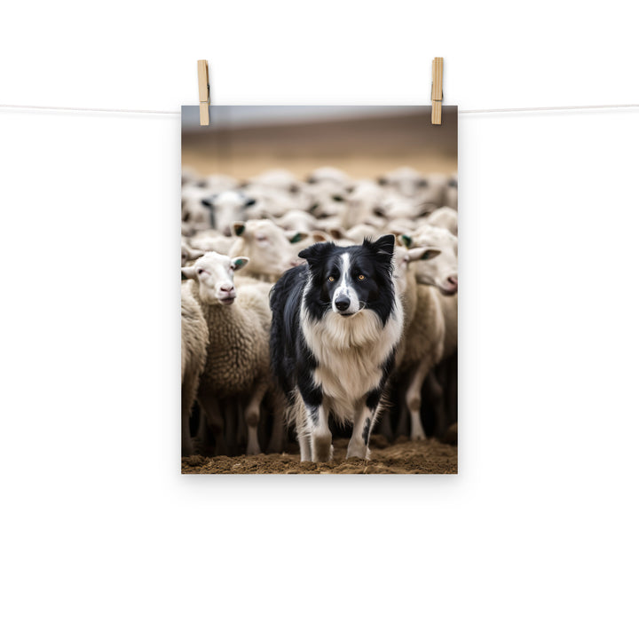 Border Collie Photo paper poster - PosterfyAI.com
