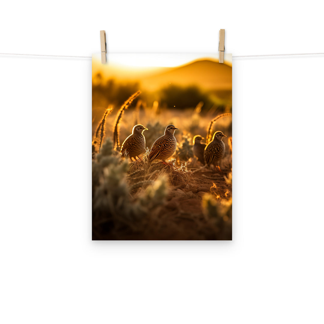 Quail Photo paper poster - PosterfyAI.com