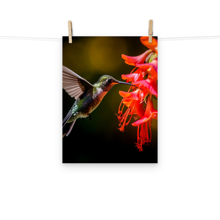 Hummingbird Photo paper poster - PosterfyAI.com