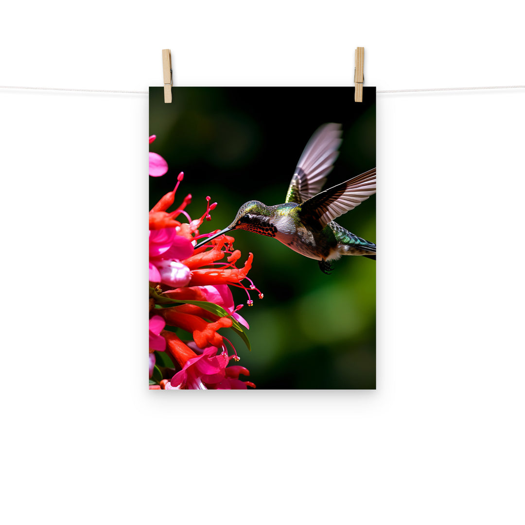Hummingbird Photo paper poster - PosterfyAI.com