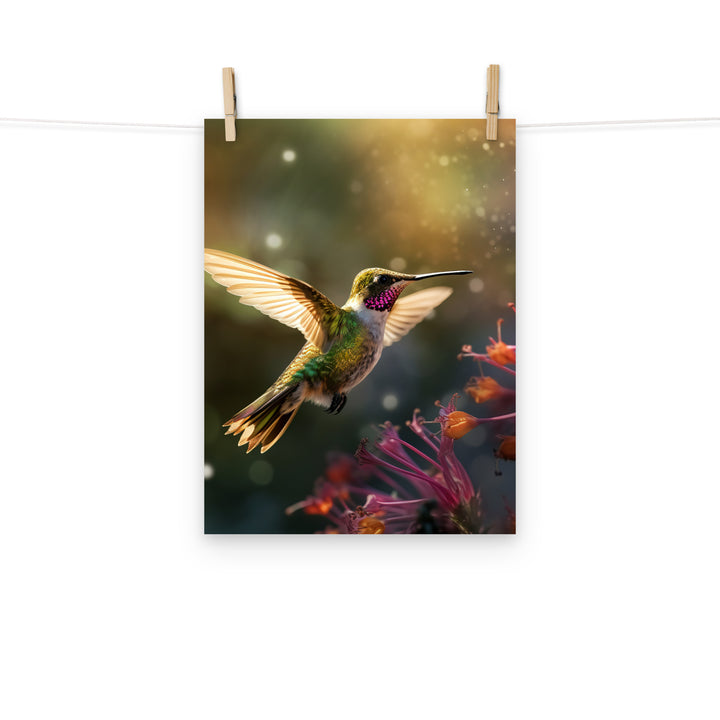 Hummingbird Photo paper poster - PosterfyAI.com