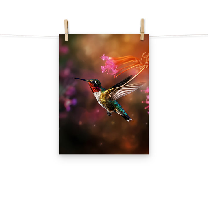 Hummingbird Photo paper poster - PosterfyAI.com