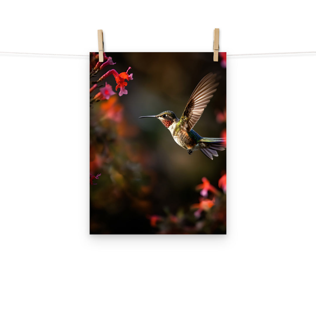 Hummingbird Photo paper poster - PosterfyAI.com