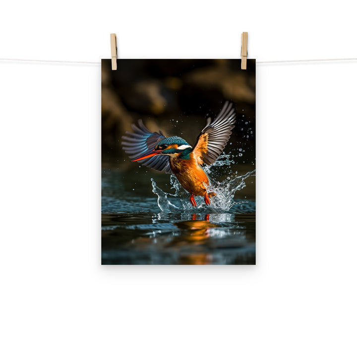 Kingfisher Photo paper poster - PosterfyAI.com